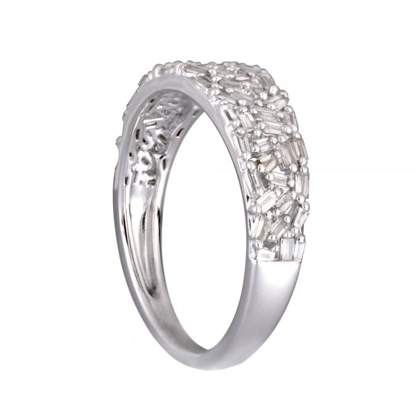 ダイヤモンド プラチナリング(計0.35カラット/テーパーバケット/パヴェ/4月誕生石)《WRGD3517》