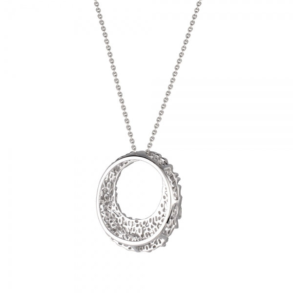 ダイヤモンド プラチナネックレス(計0.55カラット/テーパーバケット/パヴェ/サークル/4月誕生石)《WPDD3514》