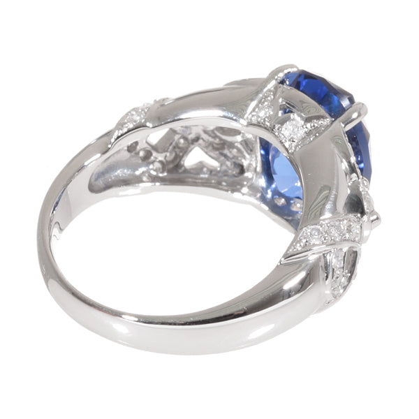 ブルーサファイア/ダイヤモンド プラチナリング(クレサンベール/35周年/9月誕生石)《BRGS6930》