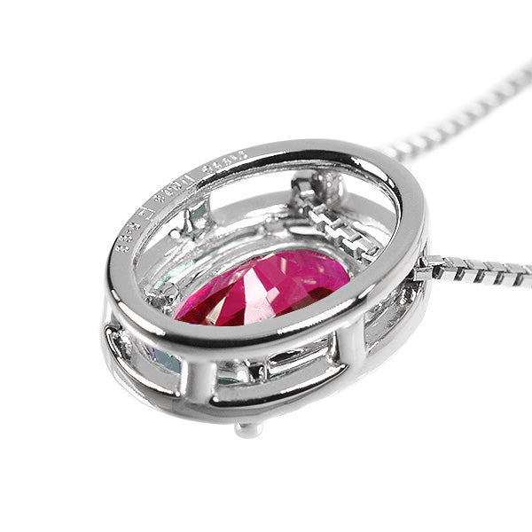 ルビー/ダイヤモンド プラチナネックレス(クレサンベール/7月誕生石)《WPDR1001》