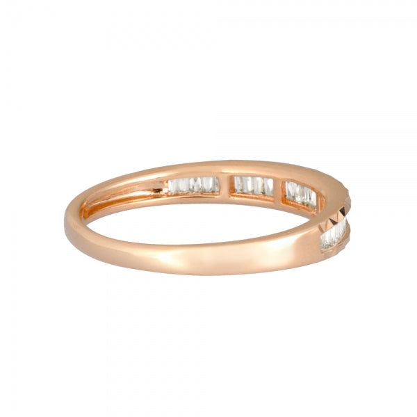 ダイヤモンド K18リング(計0.2カラット/テーパーバケット/ハーフエタニティ/ライン/ベゼル/4月誕生石)