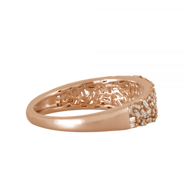 ダイヤモンド K18リング(計0.35カラット/テーパーバケット/パヴェ/4月誕生石)《WRGD3519》