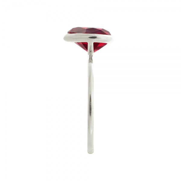 ルビー PTリング(クレサンベール/1カラットUP/ペアシェイプ/フクリン/7月誕生石)