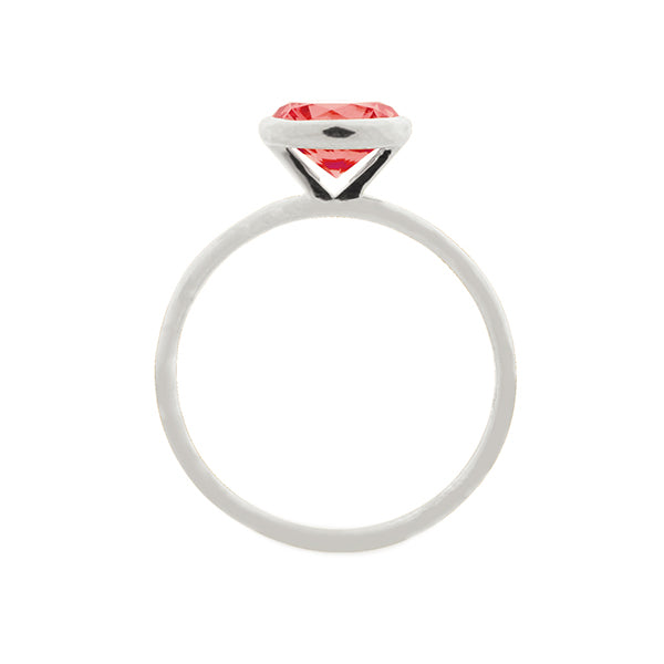 パパラチアサファイア プラチナリング(クレサンベール/1カラットUP/フクリン/9月誕生石)《WRGP3594》