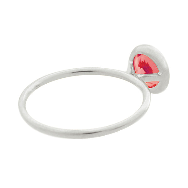 パパラチアサファイア プラチナリング(クレサンベール/1カラットUP/フクリン/9月誕生石)《WRGP3594》