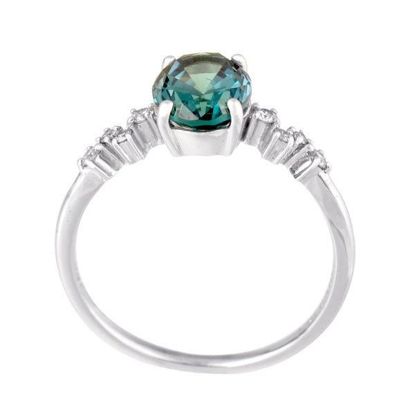 アレキサンドライト/ダイヤモンド K18リング(クレサンベール/オーバル/6月誕生石)《WRGA3138》