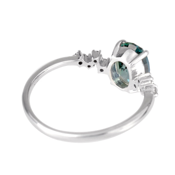 アレキサンドライト/ダイヤモンド K18リング(クレサンベール/オーバル/6月誕生石)《WRGA3138》