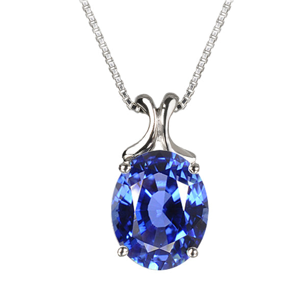 ブルーサファイア プラチナネックレス(クレサンベール/オーバル/9月誕生石)《WPDS2640》