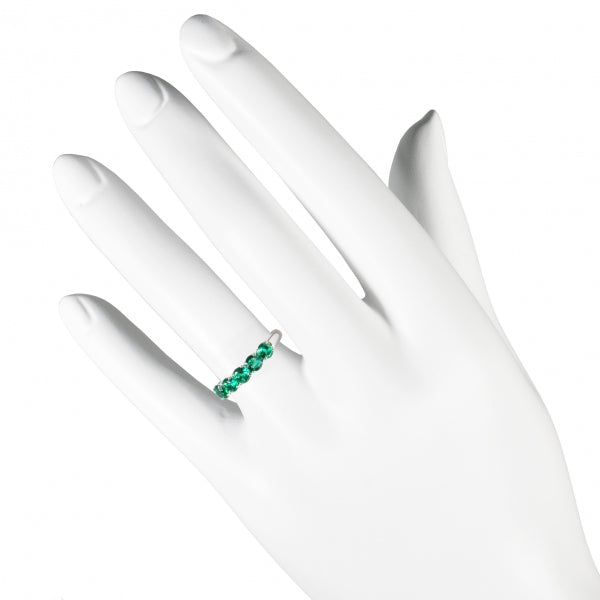 エメラルド プラチナリング(クレサンベール/ハーフエタニティ/5月誕生石)《WRGE3104》