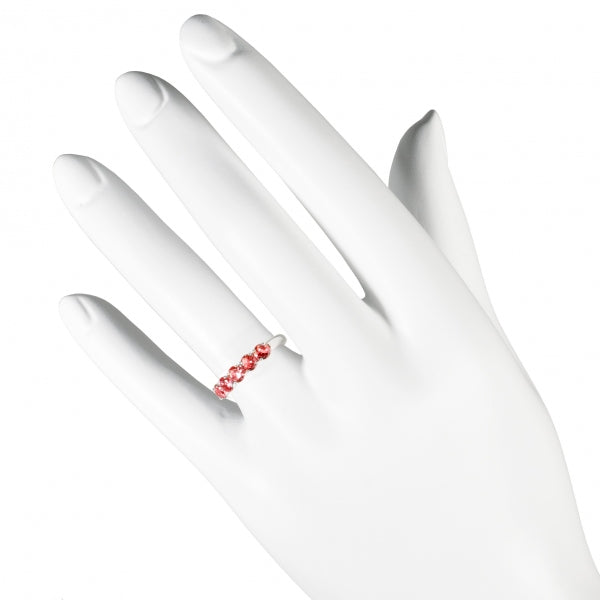 パパラチアサファイア プラチナリング(クレサンベール/ハーフエタニティ/9月誕生石)《WRGP3104》