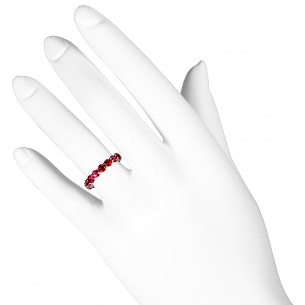 ルビー プラチナリング(クレサンベール/ハーフエタニティ/7月誕生石)《WRGR3106》