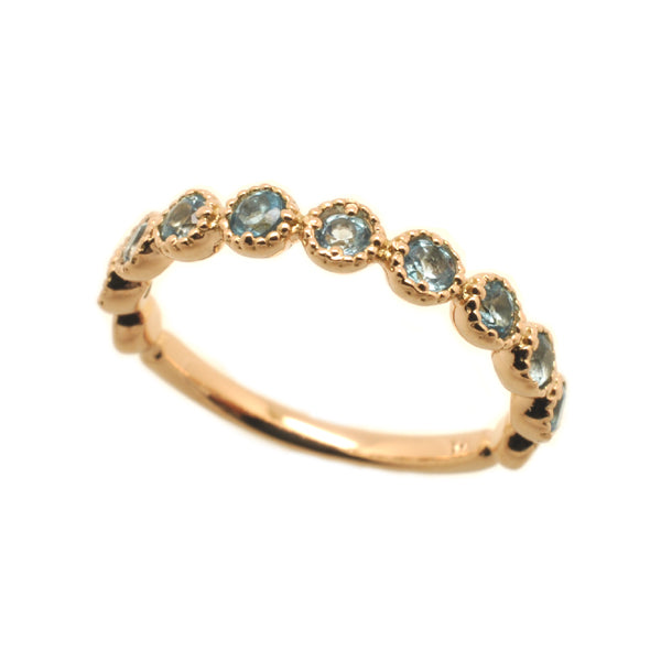 ブルートパーズ K18リング(ハーフエタニティ/11月誕生石)《WRGN2107》