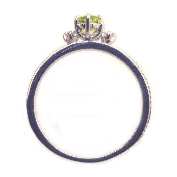 ペリドット/ダイヤモンド K18リング(オーバル/8月誕生石)《WRGN2115》