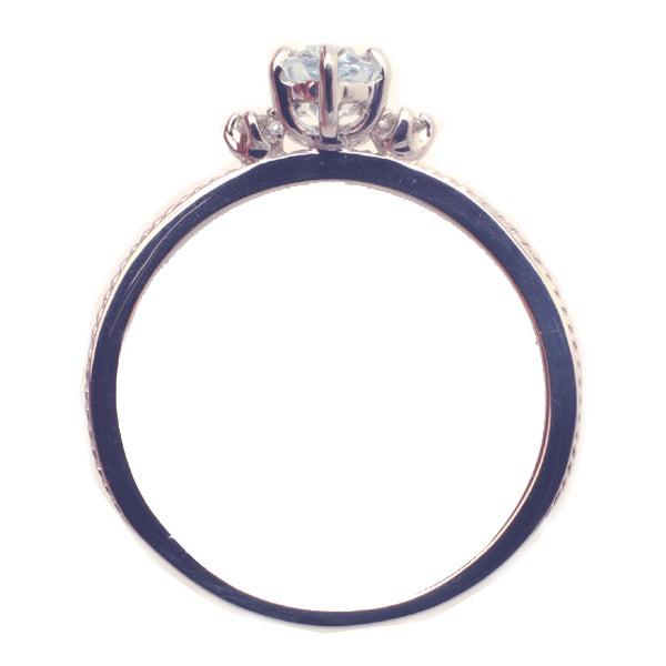 アクアマリン/ダイヤモンド K18リング(オーバル/3月誕生石)《WRGN2117》