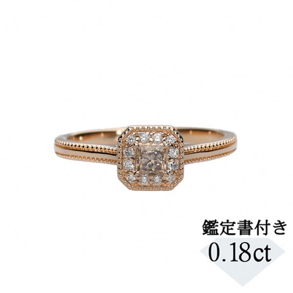 ブラウンダイヤモンド リング K18WG 1.00ct 6.0g