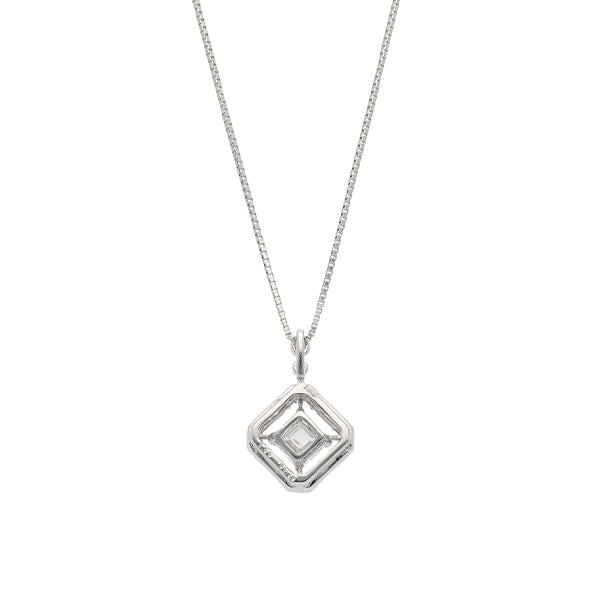 ダイヤモンド PTネックレス(0.5カラット/Dカラー/VVS1/エメラルドカット/一粒/4月誕生石/GIAグレーディングレポート付き)《JPDD1537》