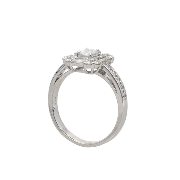 ダイヤモンド PTリング(0.3カラット/Dカラー/VVS1/エメラルドカット/一粒/4月誕生石/GIAグレーディングレポート付き)《JRGD1538》