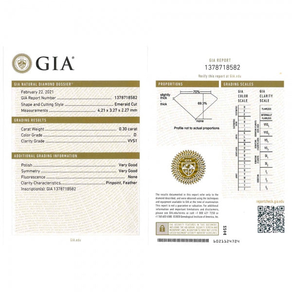 ダイヤモンド PTリング(0.3カラット/Dカラー/VVS1/エメラルドカット/一粒/4月誕生石/GIAグレーディングレポート付き)《JRGD1538》