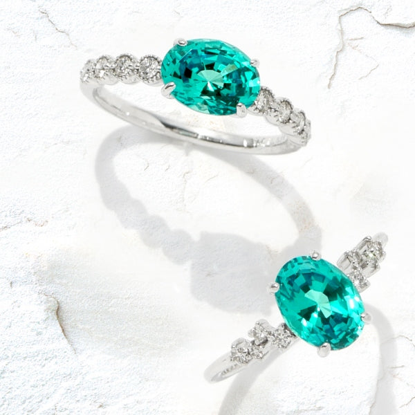 グリーンクリソベリル/ダイヤモンド K18リング(クレサンベール/オーバル)《WRGV3138》