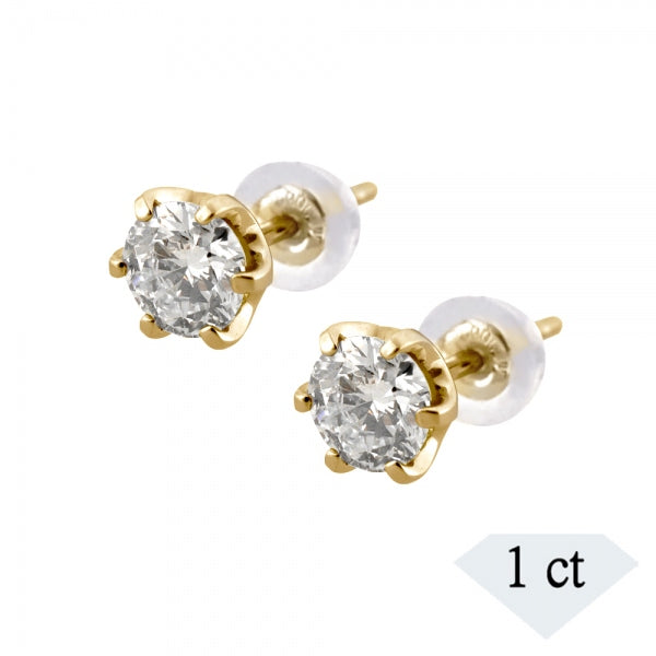 ダイヤモンド　k18 ピアス　1カラット