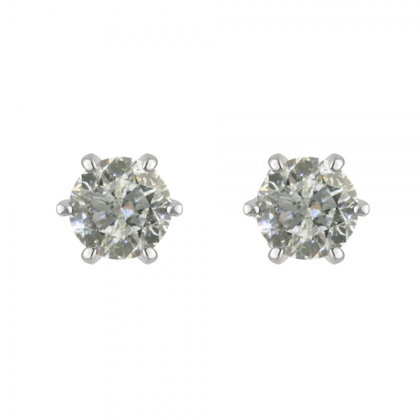 ダイヤモンド PTセラミックピアス(計1.0カラット/スタッド/4月誕生石)《WEPD3205》