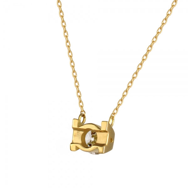 ダイヤモンド K18ネックレス(計0.23カラット/イニシャル/4月誕生石)《WPDD3439》