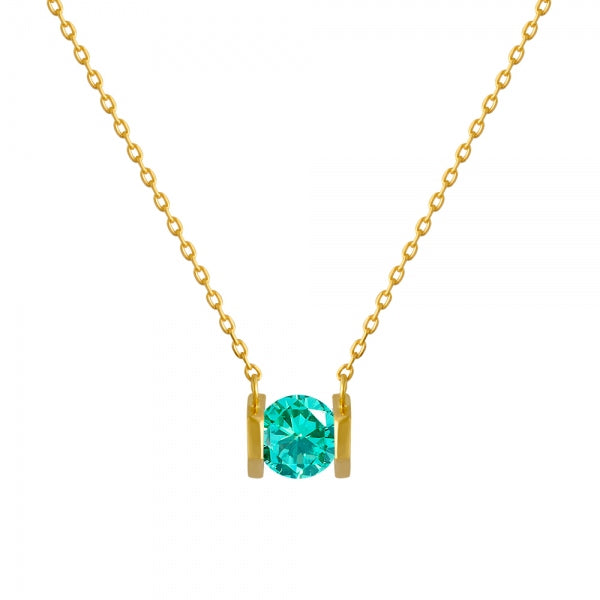 グリーンクリソベリル K18ネックレス(クレサンベール/イニシャル)《WPDV3433》