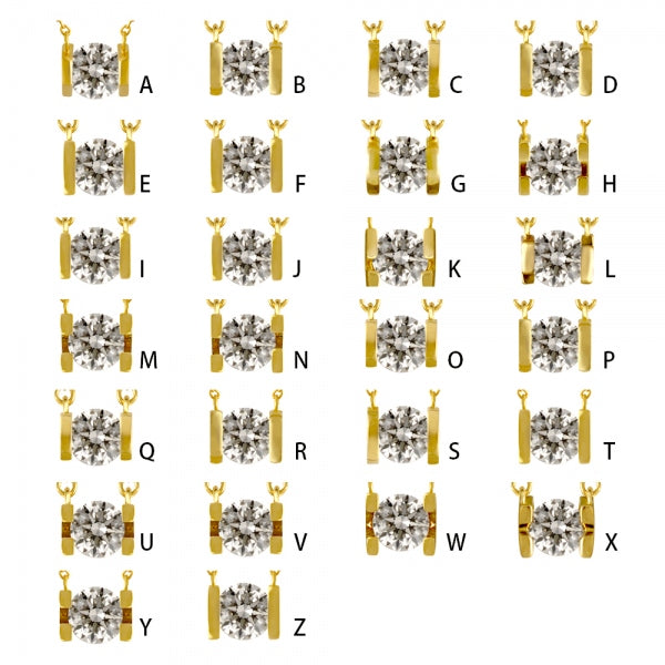 ルビー K18ネックレス(クレサンベール/イニシャル/7月誕生石)《WPDR3433》