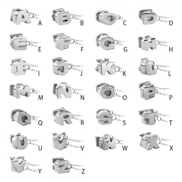 ダイヤモンド K18ネックレス(0.2カラット/一粒/イニシャル/4月誕生石)《WPDD3449》