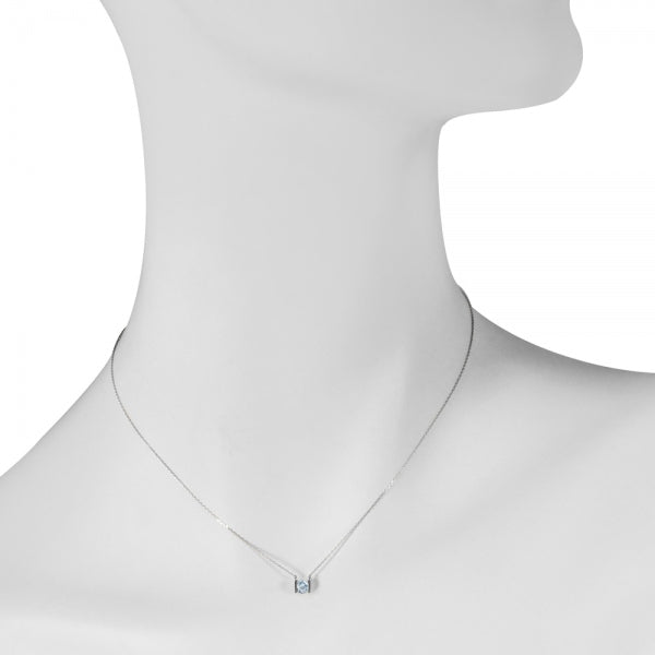 アクアマリン K18ネックレス(イニシャル/3月誕生石)《WPDN3448》