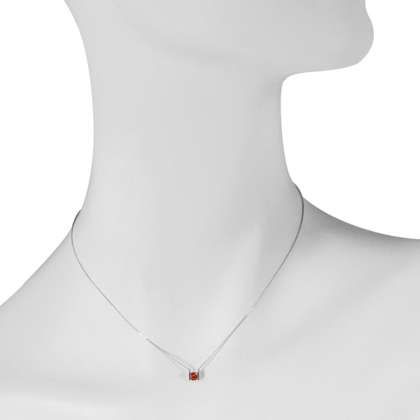 ガーネット K18ネックレス(イニシャル/1月誕生石)《WPDN3446》