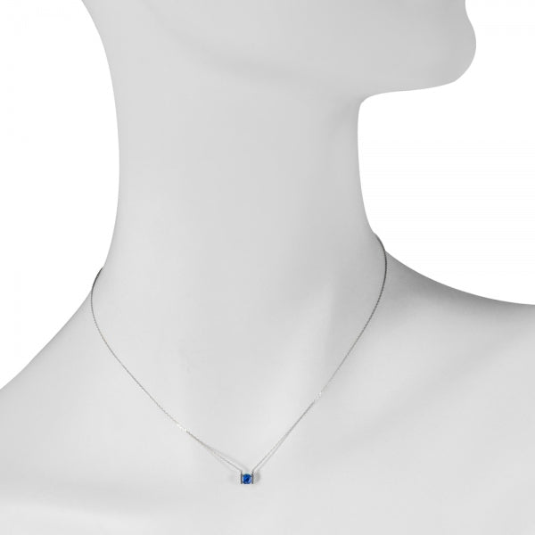 ブルーサファイア K18ネックレス(クレサンベール/イニシャル/9月誕生石)《WPDS3443》