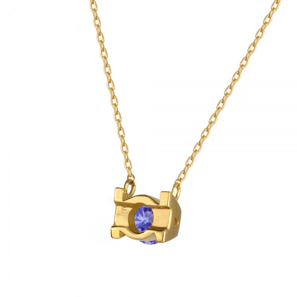 タンザナイト K18ネックレス(イニシャル/12月誕生石)《WPDN3442》