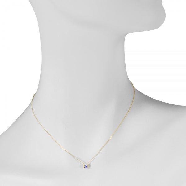 タンザナイト K18ネックレス(イニシャル/12月誕生石)《WPDN3442》