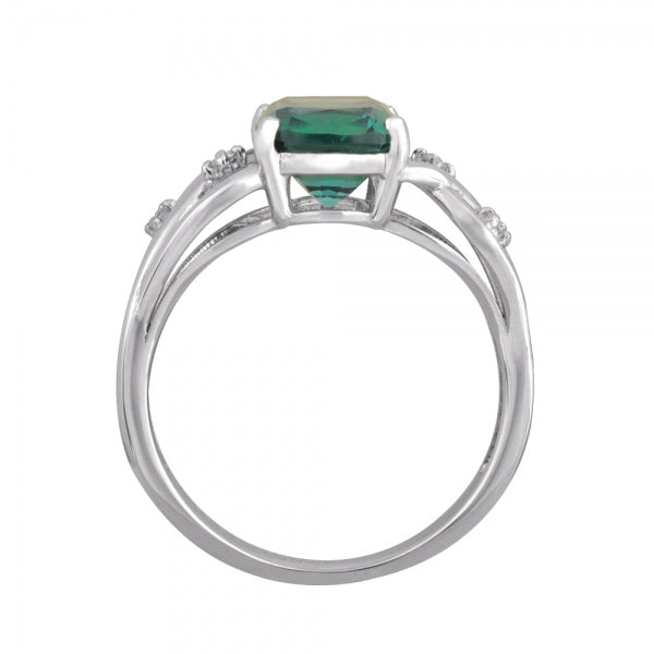 アレキサンドライト/ダイヤモンド プラチナリング(クレサンベール/クッションカット/6月誕生石)《WRGA3543》