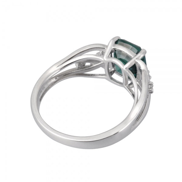 アレキサンドライト/ダイヤモンド プラチナリング(クレサンベール/クッションカット/6月誕生石)《WRGA3543》