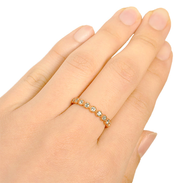 アクアマリン K18リング(ハーフエタニティ/3月誕生石)《WRGN2105》