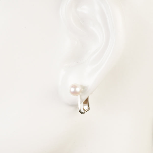 パール シルバーイヤリング(アコヤ真珠/6.0mm~6.5mm/6月誕生石)《WESQ3095》