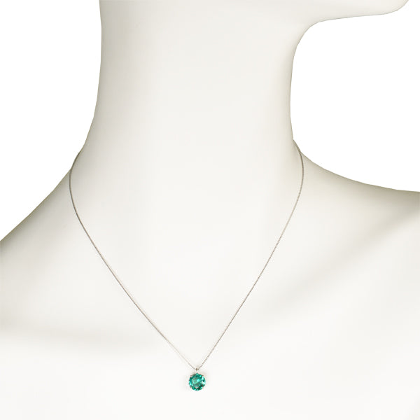 グリーンクリソベリル プラチナネックレス(クレサンベール/2カラットUP/ラウンドブリリアント)《WPDV2581》