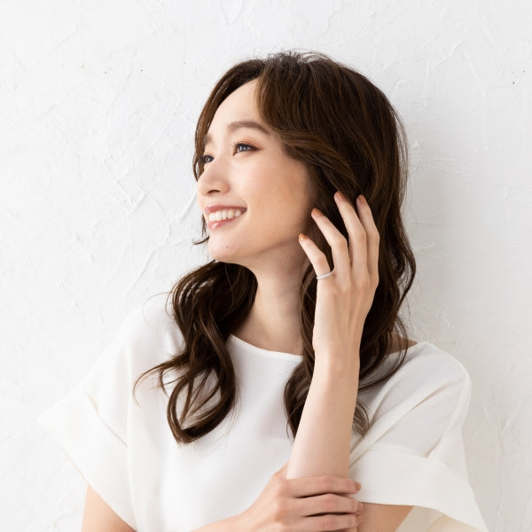 ダイヤモンド プラチナリング(計0.5カラット/ピンキーリング/ハーフエタニティ/4月誕生石)《B03D3138》