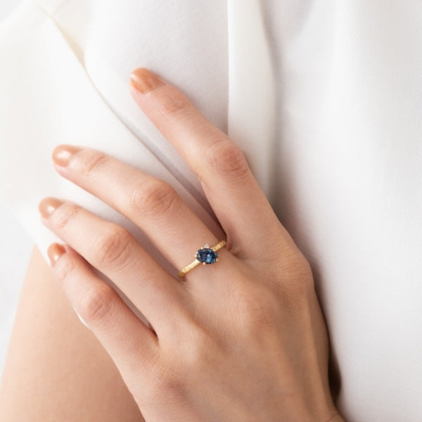 アレキサンドライト/ダイヤモンド K18リング(クレサンベール/ハンドメイド風/6月誕生石)《WRGA4100》