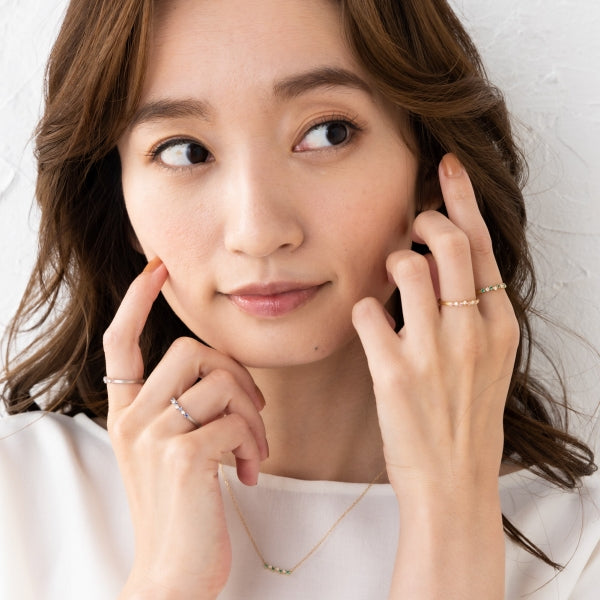 ピンクサファイア/ダイヤモンド K18リング(クレサンベール/マット/9月誕生石)《WRGM4097》