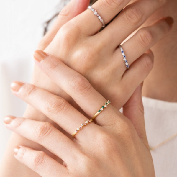 ピンクサファイア/ダイヤモンド K18リング(クレサンベール/マット/9月誕生石)《WRGM4097》