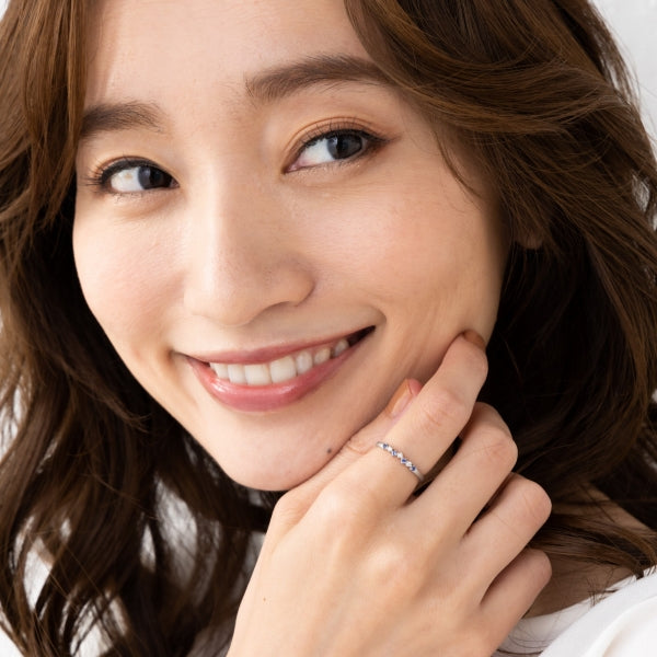 ブルーサファイア/ダイヤモンド プラチナリング(クレサンベール/マット/9月誕生石)《WRGS4098》