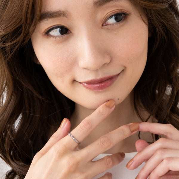 ブルーサファイア/ダイヤモンド プラチナリング(クレサンベール/マット/9月誕生石)《WRGS4098》