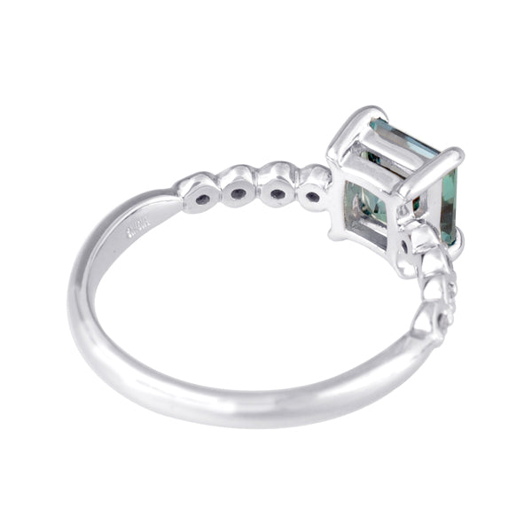 アレキサンドライト/ダイヤモンド K18リング(クレサンベール/プリンセス/6月誕生石)《WRGA3142》