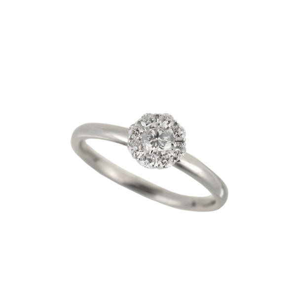 ダイヤモンド プラチナリング(計0.3カラット/フラワーモチーフ/4月誕生石)《JRGD1148》