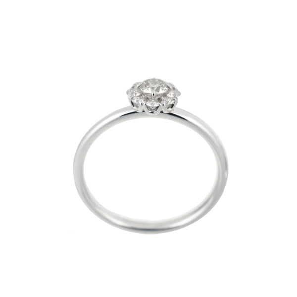 ダイヤモンド プラチナリング(計0.3カラット/フラワーモチーフ/4月誕生石)《JRGD1148》