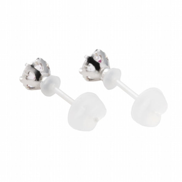 キュービックジルコニア/ルビー K10セラミックピアス(Birthday/7月誕生石)《FP6N0007》