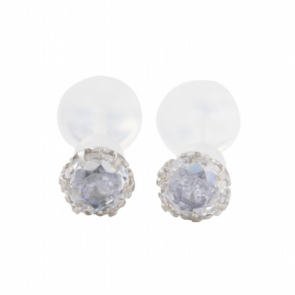 キュービックジルコニア/タンザナイト K10セラミックピアス(Birthday/12月誕生石)《FP6N0012》